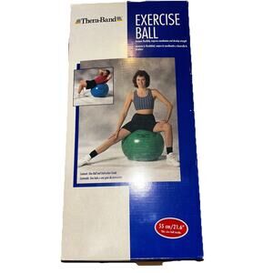THERABAND Exercise Ball, Stability Ball with 55 cm Diameter for Athletes Red